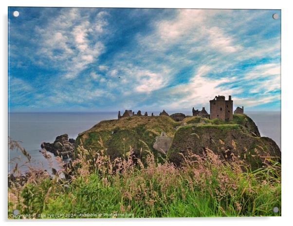 Majestic Dunnottar Castle Acrylic by dale rys (LP)