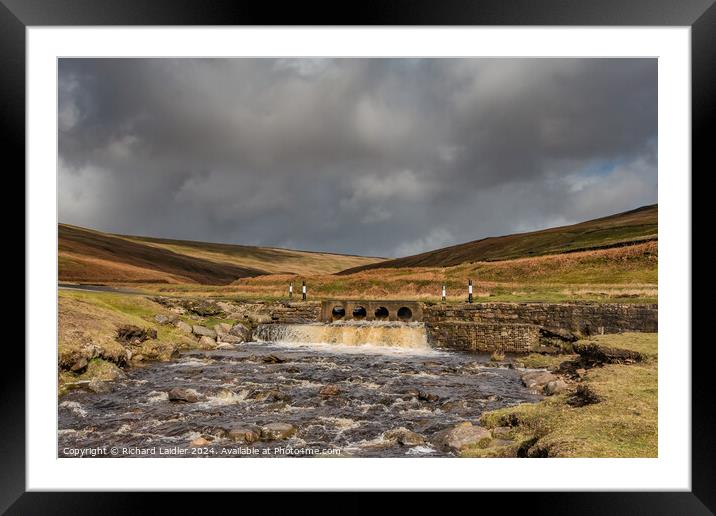 The Hudeshope Beck and Marys Bridge, Teesdale Framed Mounted Print by Richard Laidler
