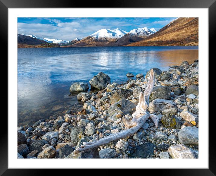 Loch Cluanie in the Scottish Highlands Framed Mounted Print by John Frid