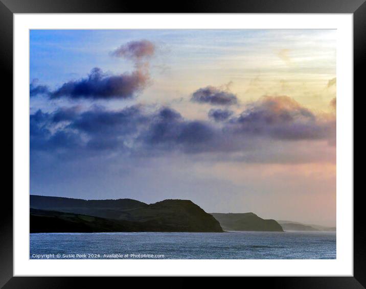 Winter Morning Moods of the Dorset Coastline in Ja Framed Mounted Print by Susie Peek