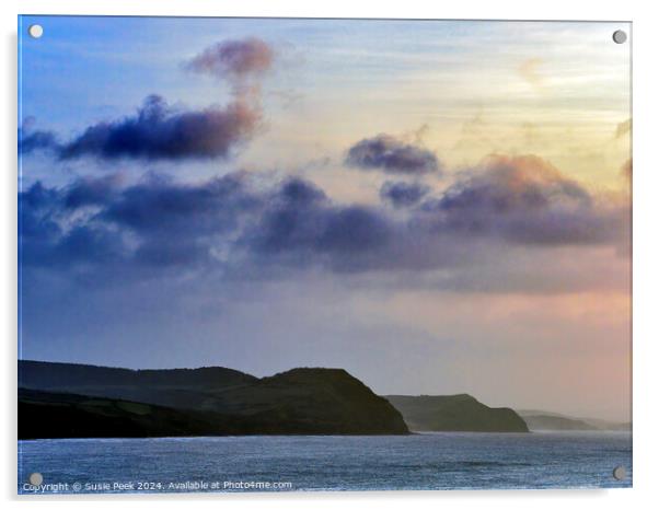 Winter Morning Moods of the Dorset Coastline in Ja Acrylic by Susie Peek