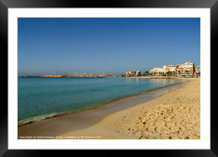 Tranquil Waters at Playa Can Pastilla Framed Mounted Print by Kasia Design