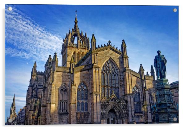 Edinburgh St Giles Cathedral Acrylic by Darren Galpin