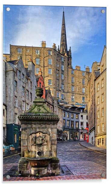 Edinburgh West Bow Acrylic by Darren Galpin