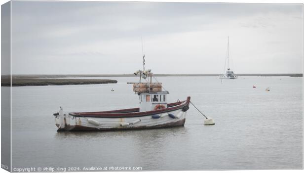 Fishing Boat at Orford, Suffolk.  Canvas Print by Philip King