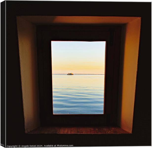 A Window To The Sea Canvas Print by Angelo DeVal