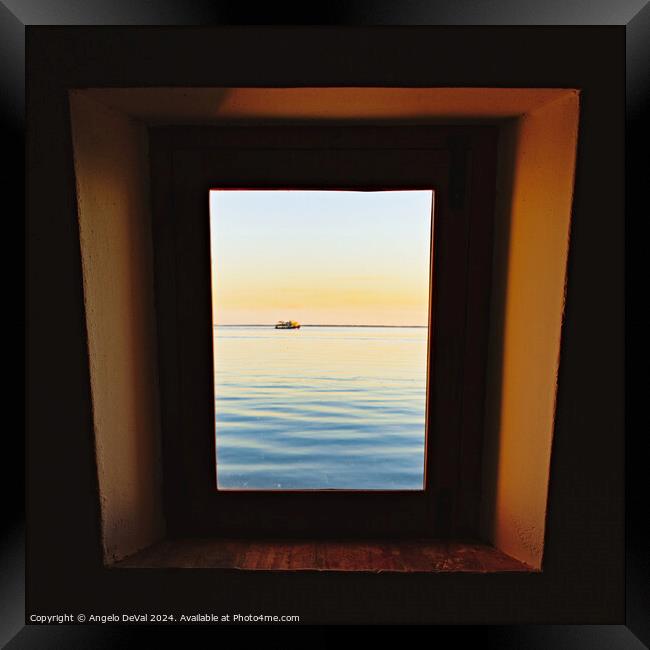 A Window To The Sea Framed Print by Angelo DeVal