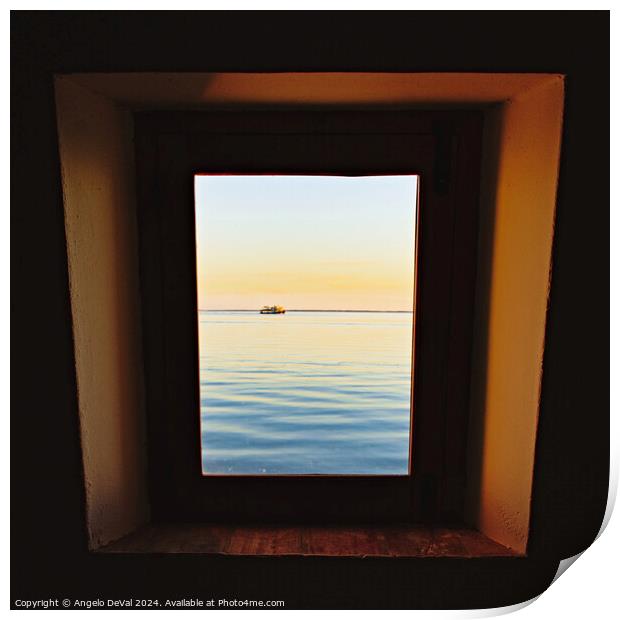 A Window To The Sea Print by Angelo DeVal