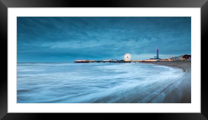 Storm Kathleen At Blackpool Framed Mounted Print by Phil Durkin DPAGB BPE4