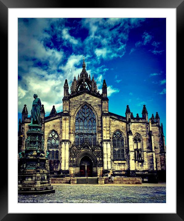 St Giles’ Cathedral  Framed Mounted Print by David Bennett