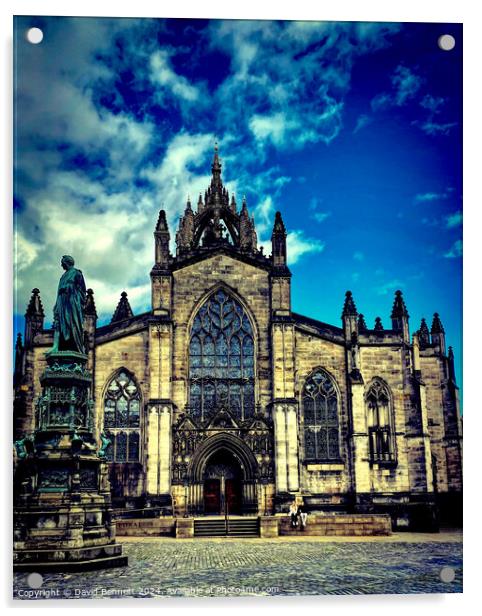 St Giles’ Cathedral  Acrylic by David Bennett