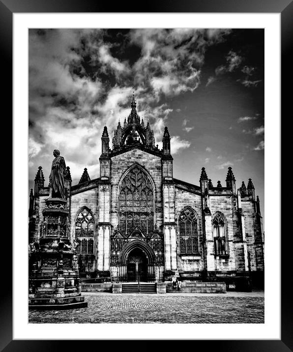 St Giles’ Cathedral Edinburgh Framed Mounted Print by David Bennett