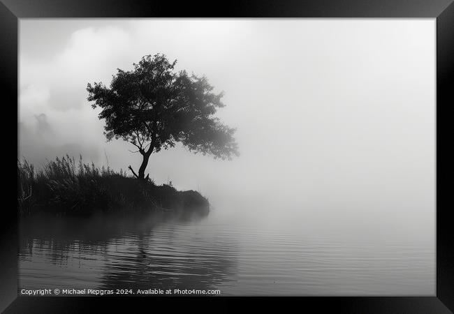 An abstract landscape shot in black and white. Framed Print by Michael Piepgras