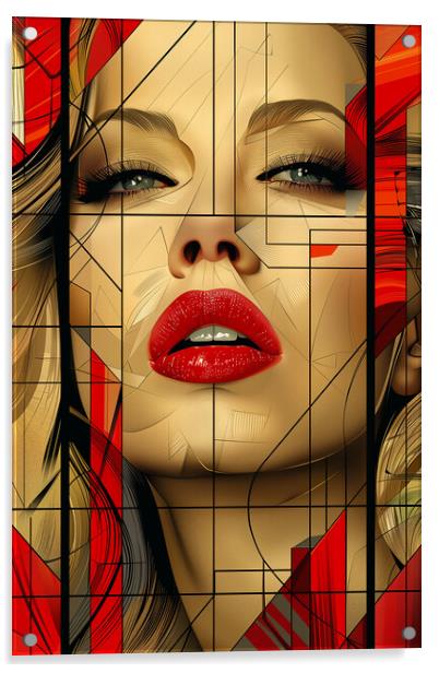 Kylie Minogue Art Acrylic by Steve Smith