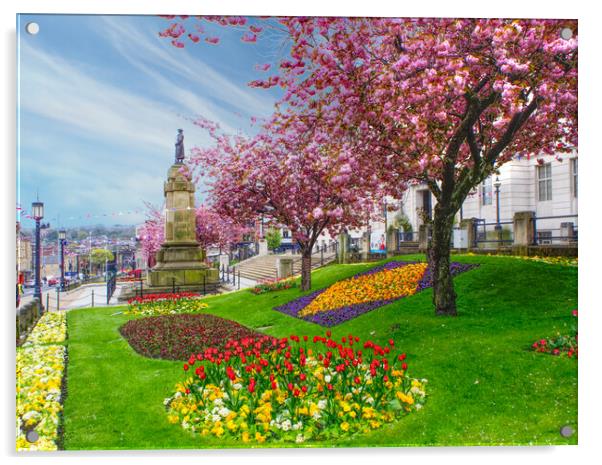 Barnsley In Bloom Acrylic by Alison Chambers