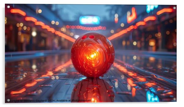 bowling game Acrylic by Giovanni Gagliardi