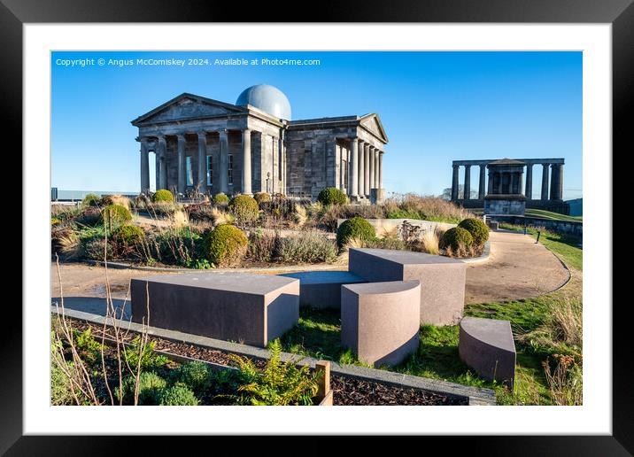 Playfair Observatory on Calton Hill, Edinburgh Framed Mounted Print by Angus McComiskey