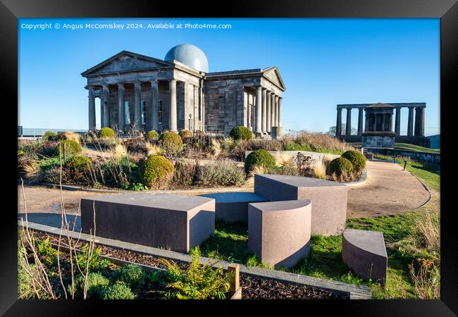 Playfair Observatory on Calton Hill, Edinburgh Framed Print by Angus McComiskey