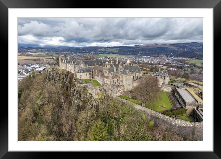 Stirling Castle Aerial View Framed Mounted Print by Apollo Aerial Photography