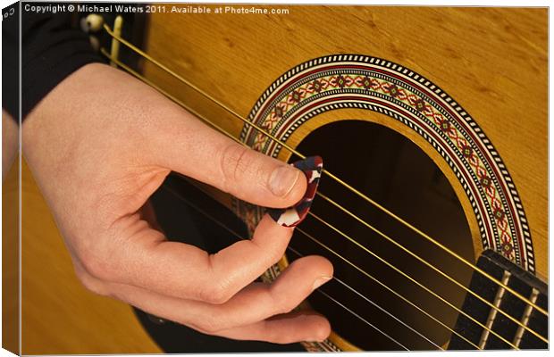 Guitar Picking Canvas Print by Michael Waters Photography