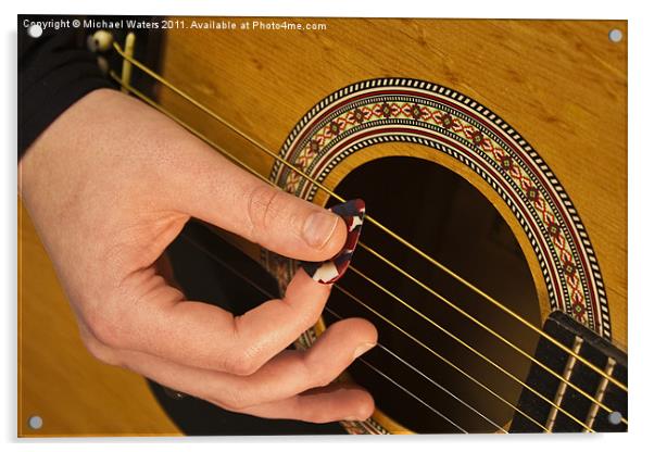 Guitar Picking Acrylic by Michael Waters Photography