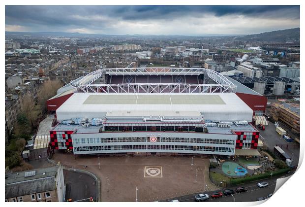 Tynecastle Stadium Print by Apollo Aerial Photography