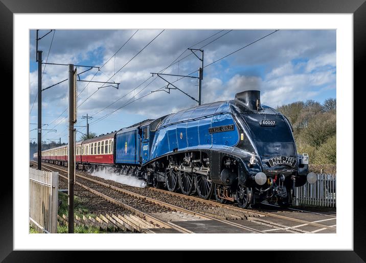 60007 Sir Nigel Gresley Steam Engine Framed Mounted Print by Dave Hudspeth Landscape Photography