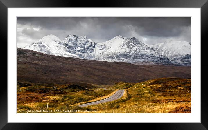 An Teallach from Destitution Road Framed Mounted Print by Chris Drabble
