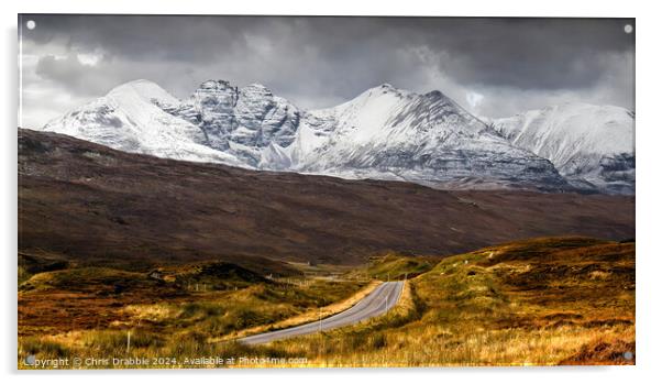 An Teallach from Destitution Road Acrylic by Chris Drabble