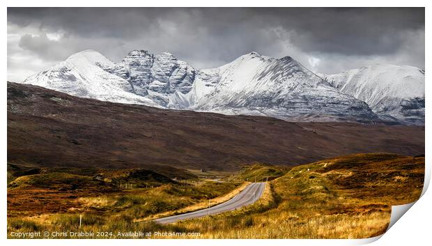 An Teallach from Destitution Road Print by Chris Drabble