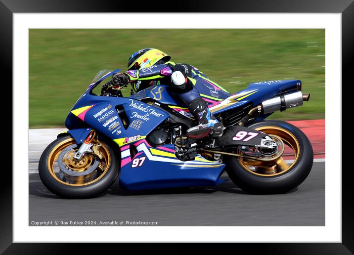 BMCRC Thunderbike Sport & BMCRC SuperTwins Framed Mounted Print by Ray Putley