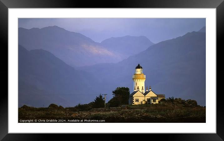 Isleornsay Lighthouse Framed Mounted Print by Chris Drabble
