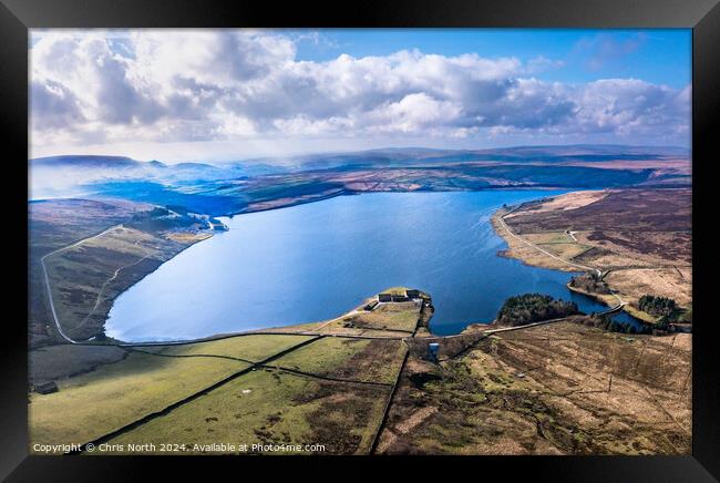 Grimwith reservoir. Framed Print by Chris North