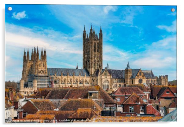 Majestic Canterbury Cathedral Acrylic by John B Walker LRPS