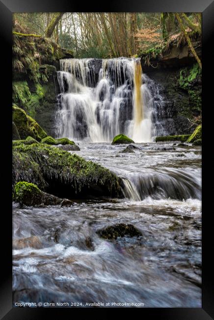 Goitstock Waterfall Yorkshire Framed Print by Chris North