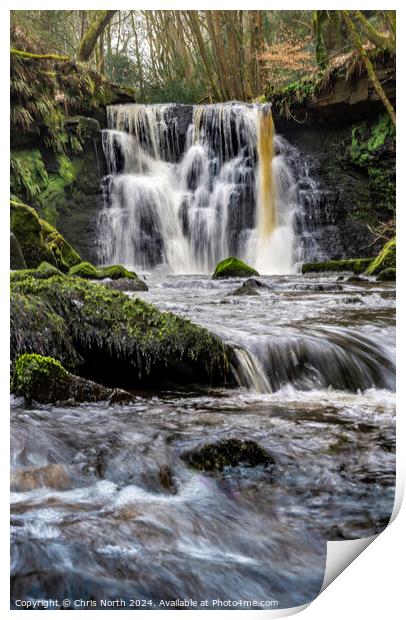 Goitstock Waterfall Yorkshire Print by Chris North