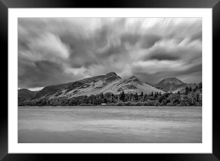 View Across Derwentwater To Catbells Framed Mounted Print by Roger Green