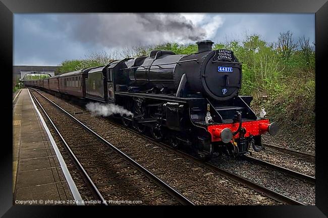 Steam Through Time: LMS Black 5 No. 44871  Framed Print by phil pace