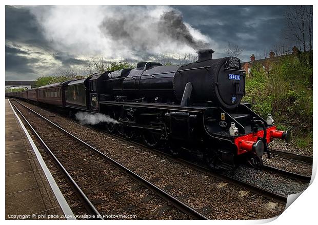Steam Through Time: LMS Black 5 No. 44871  Print by phil pace