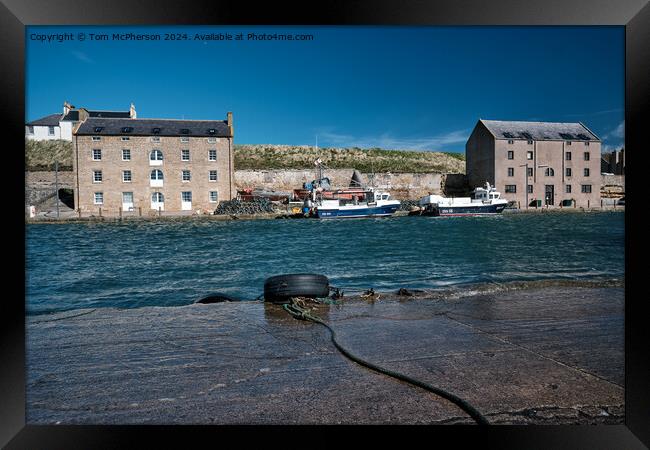 Burghead harbour Framed Print by Tom McPherson