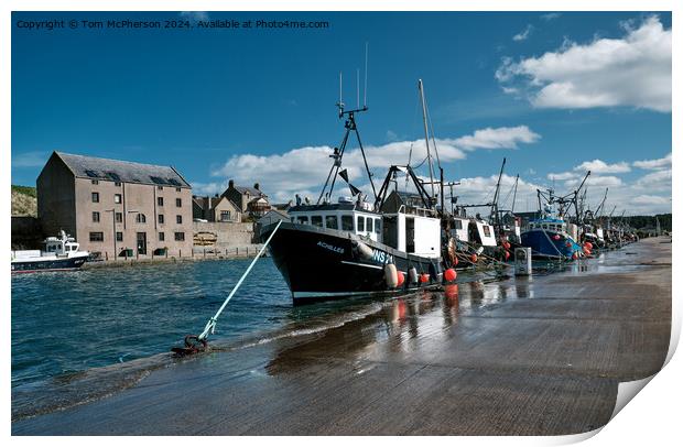 Burghead Harbour Print by Tom McPherson