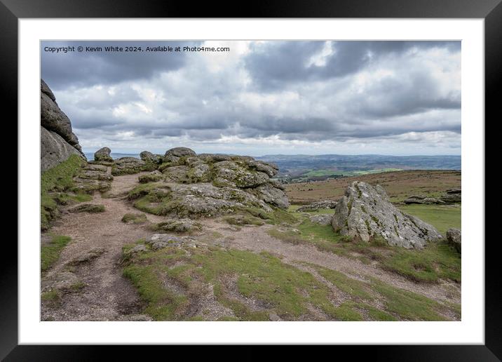 Dartmoor view from Haytor Framed Mounted Print by Kevin White