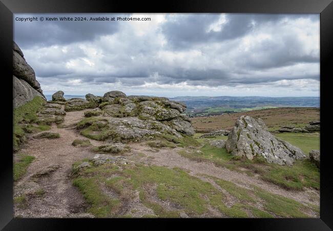 Dartmoor view from Haytor Framed Print by Kevin White