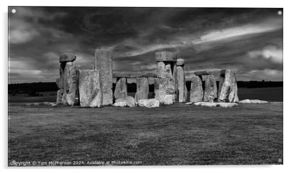 Stonehenge in Mono Acrylic by Tom McPherson