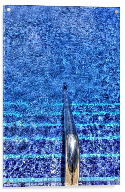 Luxury Pool Abstract Acrylic by David Pyatt