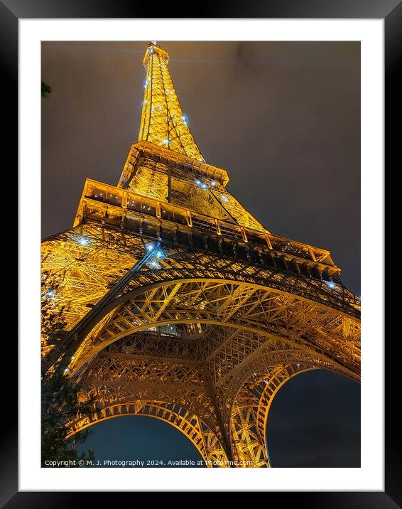 Eiffel Tower in Paris, France Framed Mounted Print by M. J. Photography