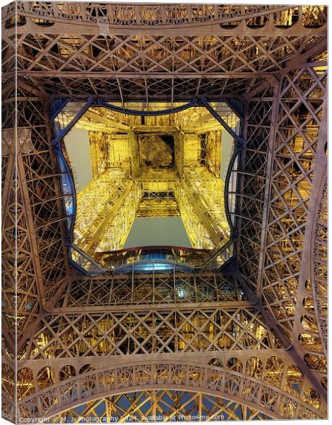 Eiffel Tower  Canvas Print by M. J. Photography