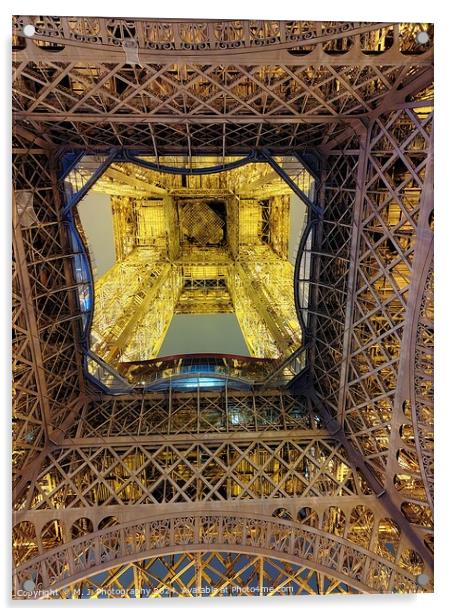 Eiffel Tower  Acrylic by M. J. Photography