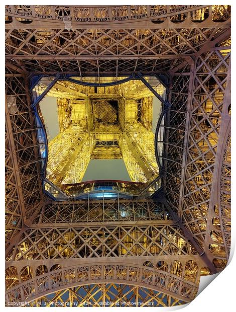 Eiffel Tower  Print by M. J. Photography