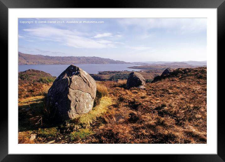 Loch Maree Framed Mounted Print by Derek Daniel